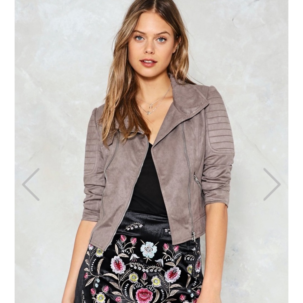Taupe Moto Jacket from Nasty Gal - NWOT!